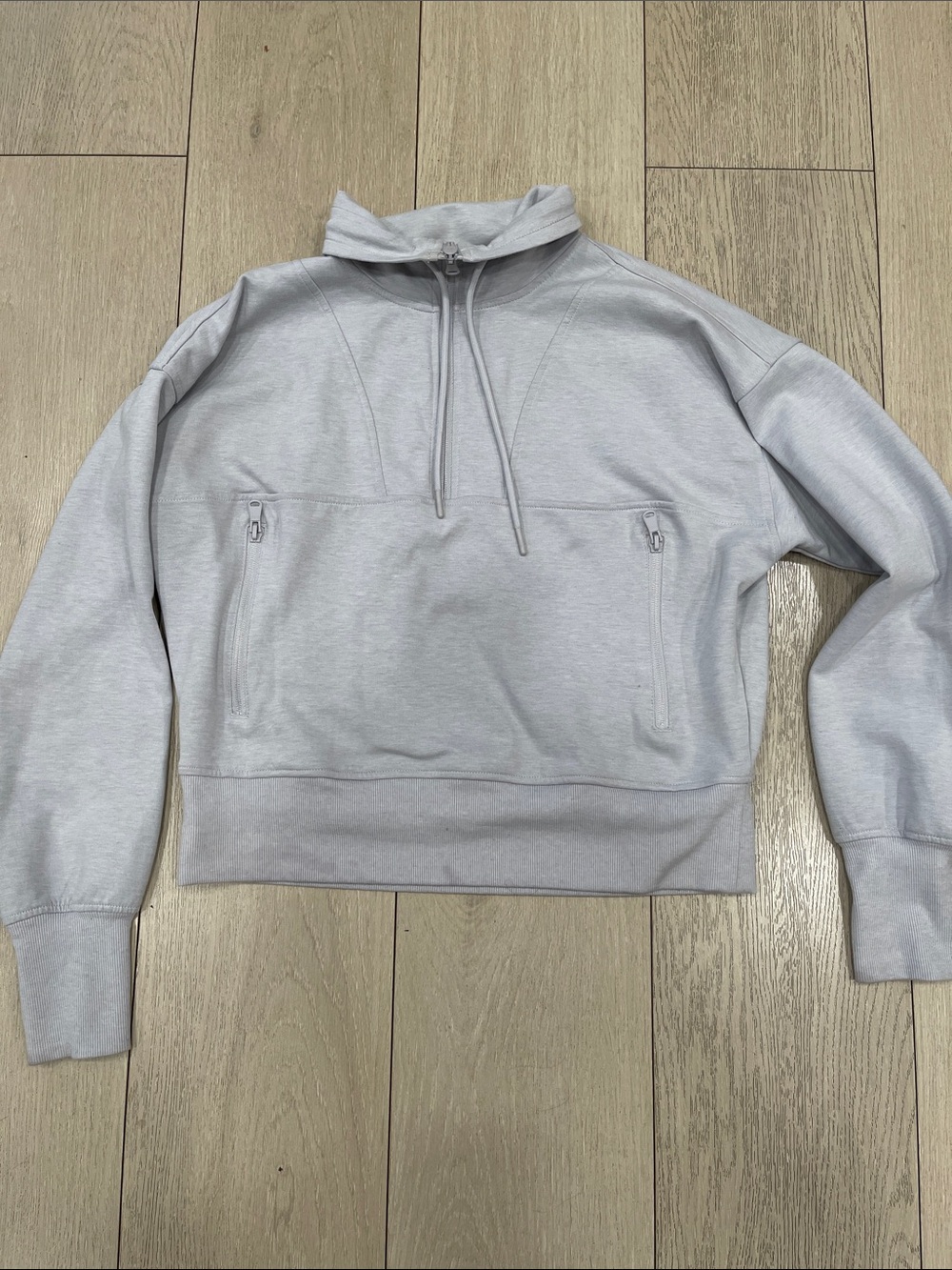 Old Navy Light Gray Zip-Up Pullover Hoodie